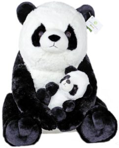 Exceptional Home Zoo 18- Inch Giant Panda With baby Panda Plush Toys