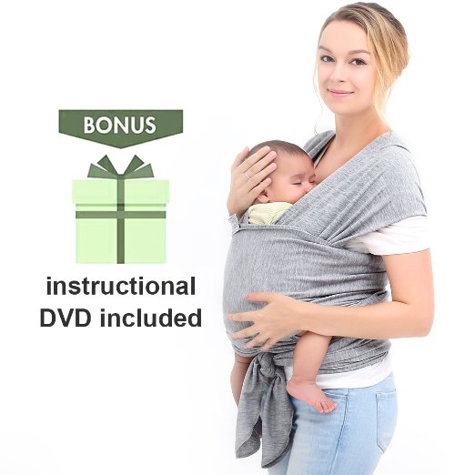 Innoo Tech Baby Sling Carrier Natural Cotton Nursing Baby Wrap Suitable For Newborns to 35 lbs Lifetime Guarantee Breastfeeding Baby Holder Soft Safe And Comfortable